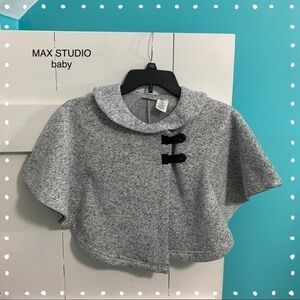 NWOT Max Studio Baby Heathered Gray Cape